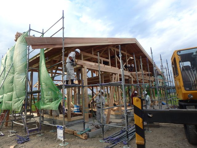 長野県安曇野市のS邸住宅新築工事の上棟