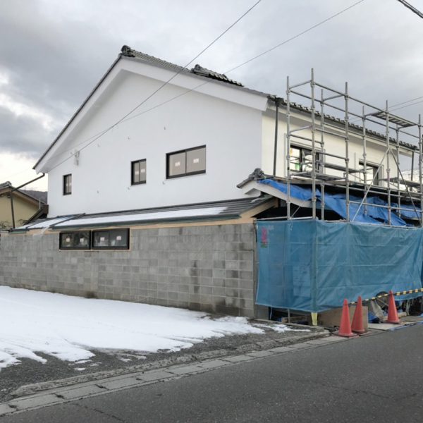 長野県 松本市S邸　外壁左官　ほぼ完了